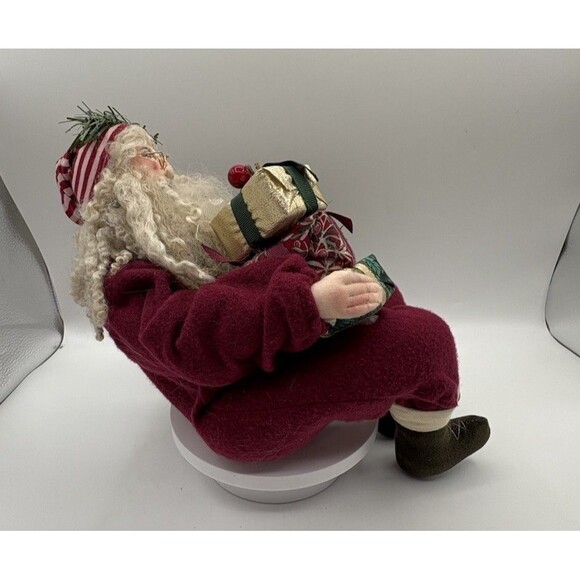 Vintage Father Christmas Santa Claus Shelf Sitter Handmade - Picture 4 of 10